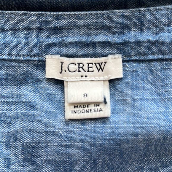 J. CREW Chambray Romper Style Dress 🌸 Size 8 - Picture 6 of 7